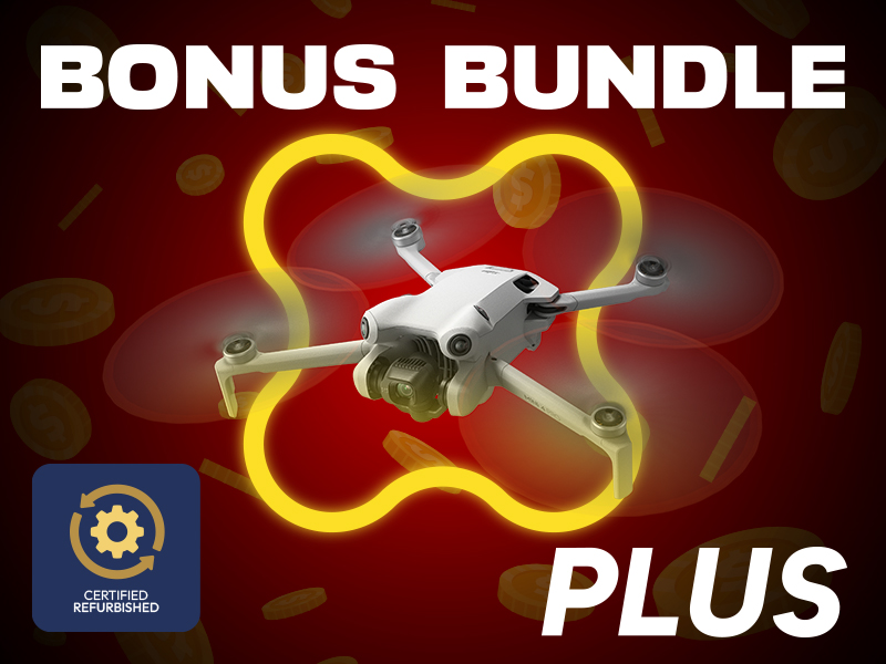 DJI Mini 4 Pro Fly More Combo Plus + $1 Bonus Bundle (Refurbished)